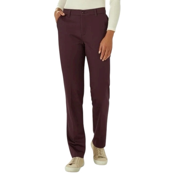 NWT Lee Pants Womens Sz 8 Purple Straight Fit Ultra Soft Waistband Comfort - Picture 1 of 9